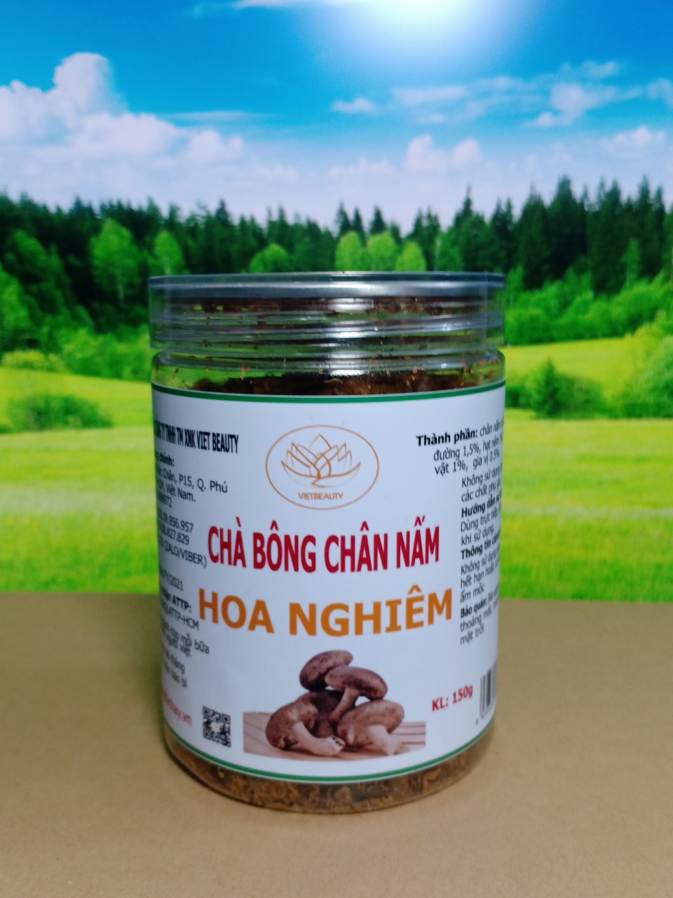 Chà bông Chân Nấm hương Thuần Chay 150g